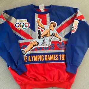 adidas Men's Crewneck Sweater - Blue, Red, Gray